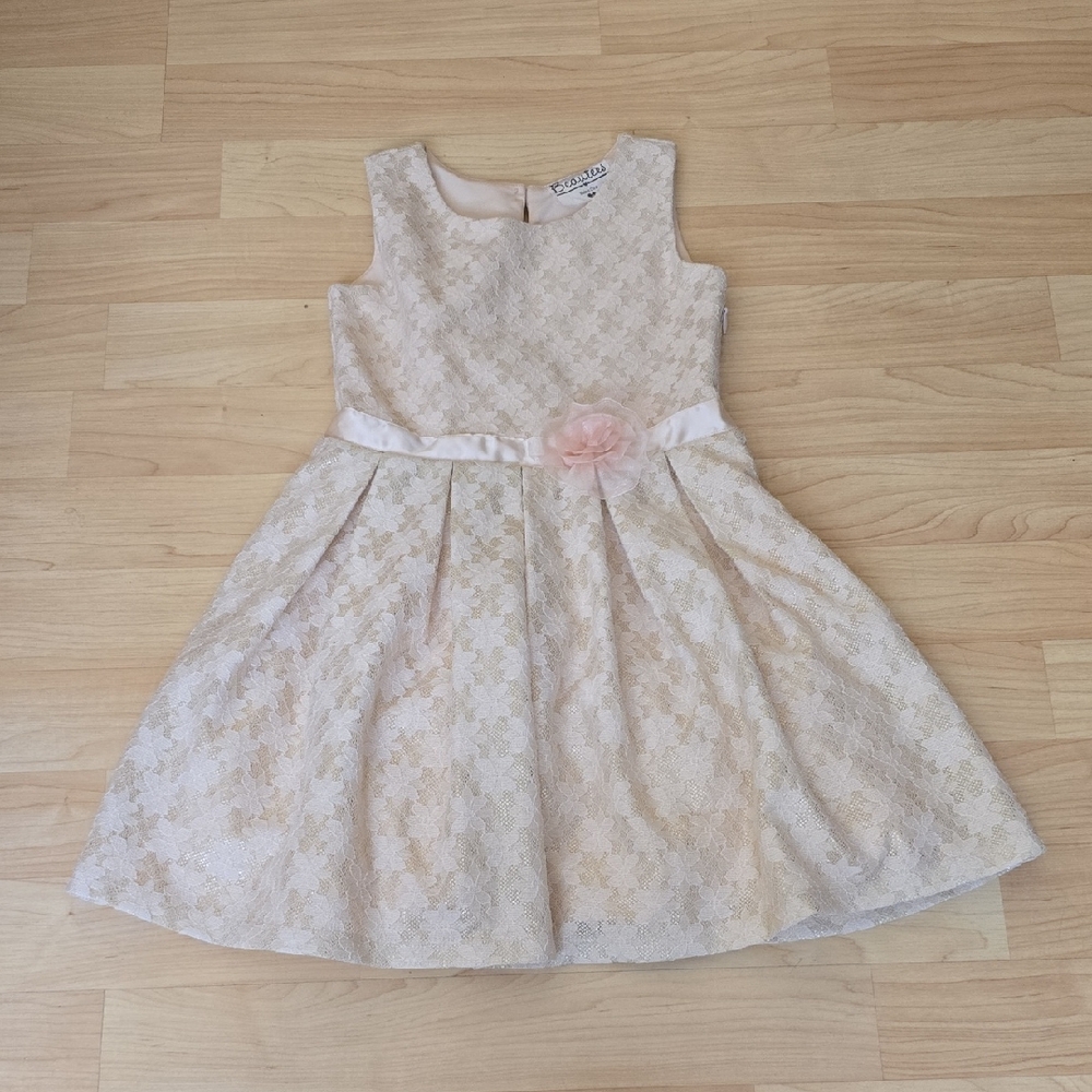 Beautees Blush Pink and Gold Toddler Girl Dress Size 3T